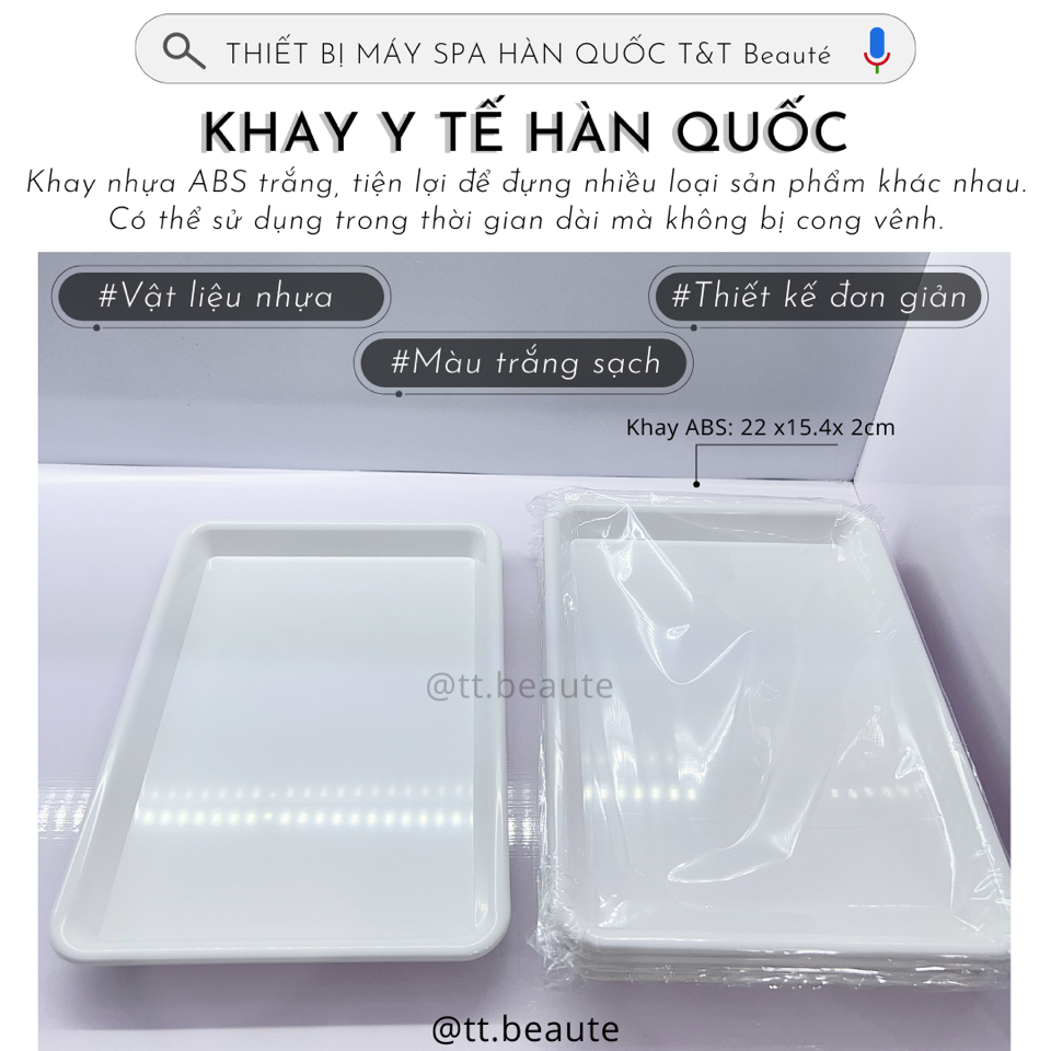 Khay nhựa trắng HÀN QUỐC 1 size-duoc-ban-tai-T&T Beauté