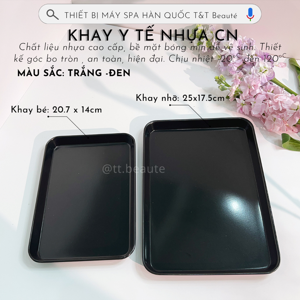 Khay y tế nhựa trắng/ đen T3-duoc-ban-tai-T&T Beauté