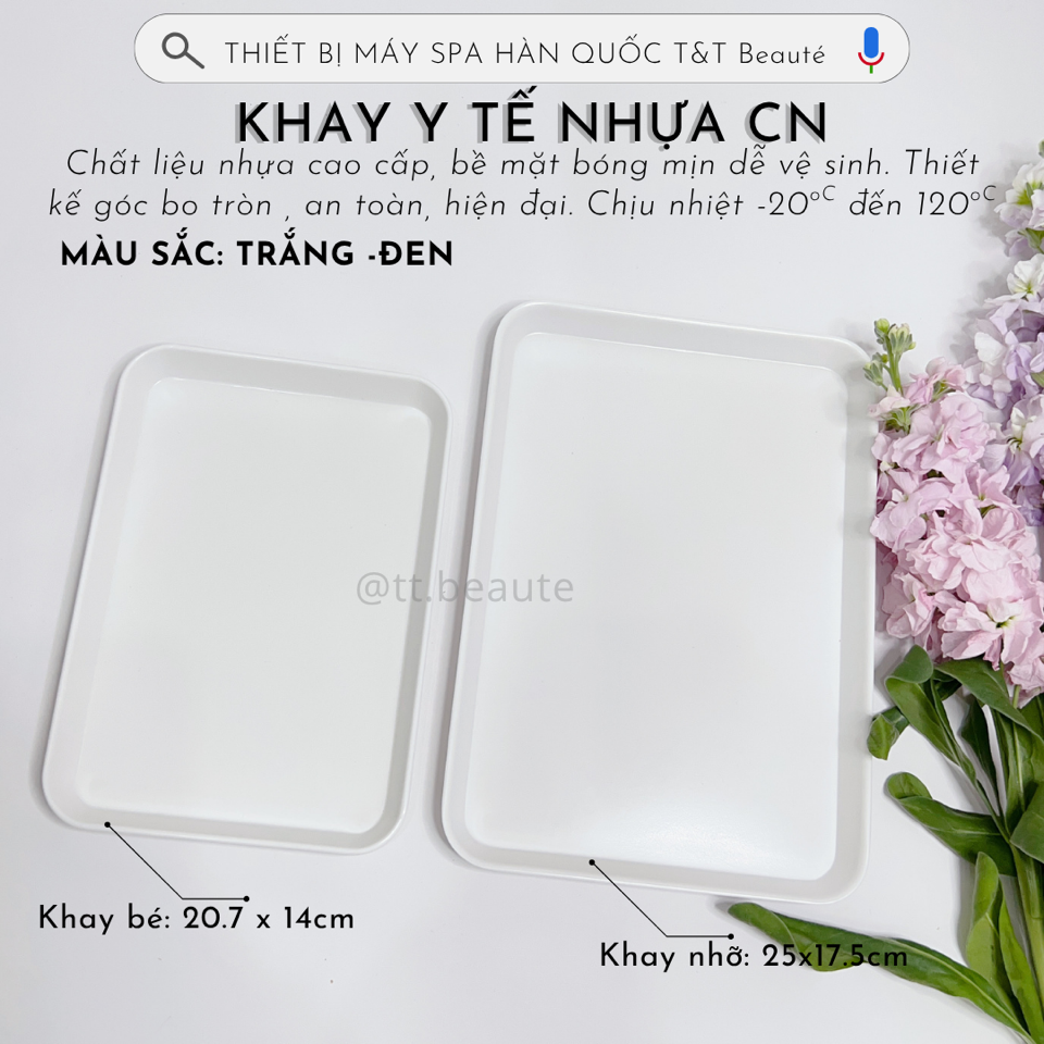 Khay y tế nhựa trắng T2-duoc-ban-tai-T&T Beauté