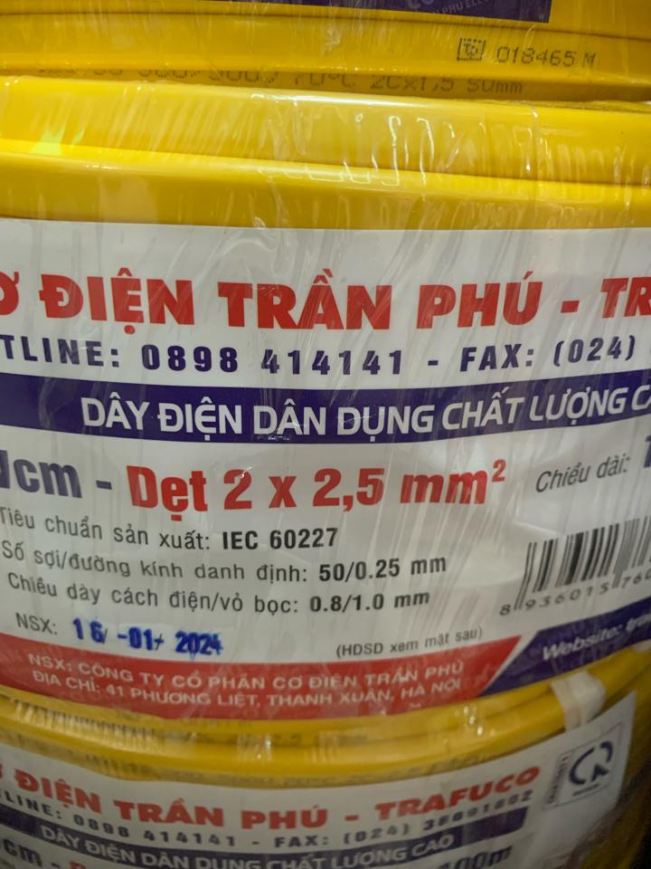 Dây 2.2,5 1m-duoc-ban-tai-ĐẠI LÝ ĐIỆN NƯỚC VIỄN NHUNG