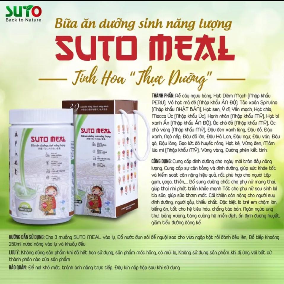 BỮA ĂN DƯỠNG SINH SUTO MEAL - DẠNG LỌ-duoc-ban-tai-Vũ Chung