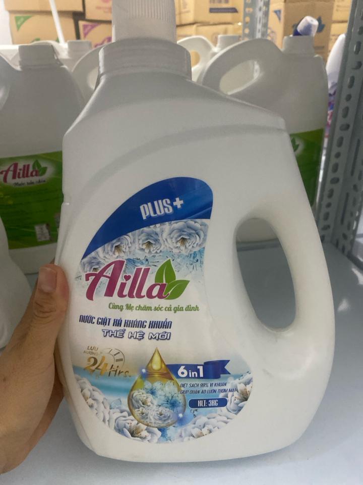 Nước giặt xả Ailla kháng khuẩn THM 3kg-duoc-ban-tai-Tổng kho tẩy rửa KINGKONG, Ailla, Drc, Dr. Natro,…và các sp khác
