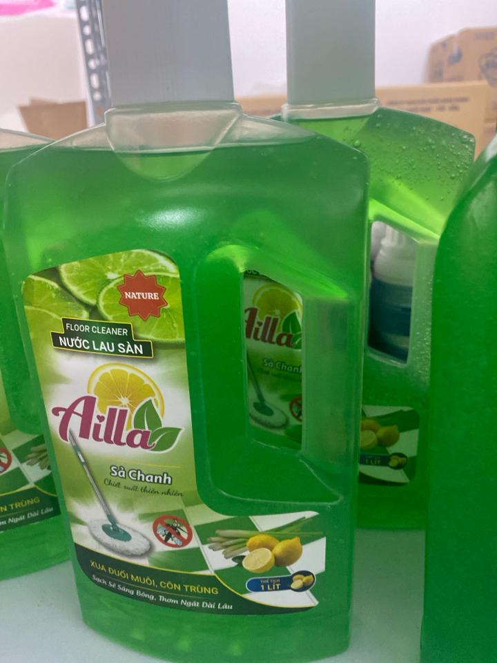 Lau sàn ailla sả chanh 1l-duoc-ban-tai-Tổng kho tẩy rửa KINGKONG, Ailla, Drc, Dr. Natro,…và các sp khác
