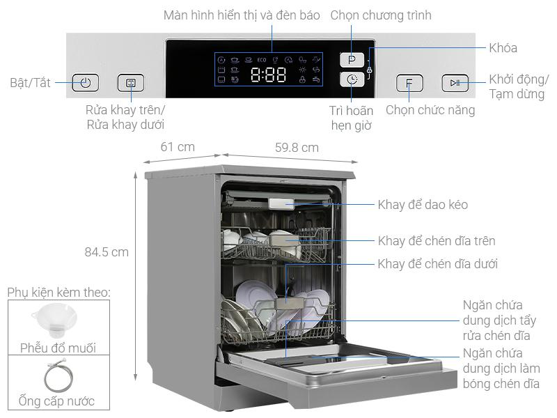 Máy Rửa Chén Độc Lập HDW-F60E Hafele 538.21.200 (Hàng giảm giá)-duoc-ban-tai-CÔNG TY TNHH TM-DV 462