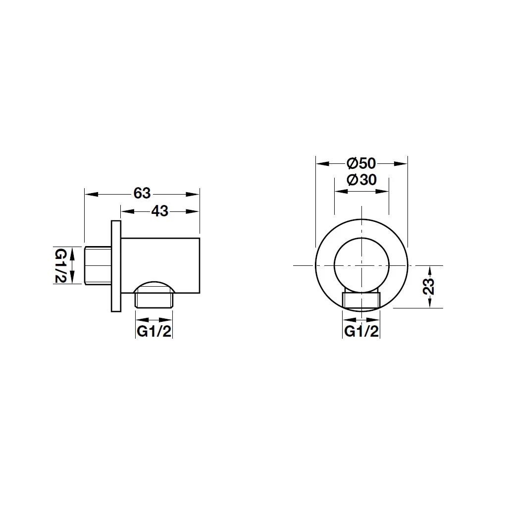 Phụ kiện cấp nước sen tay Active tròn 485.60.008 (Hàng Giảm Giá)-duoc-ban-tai-CÔNG TY TNHH TM-DV 462