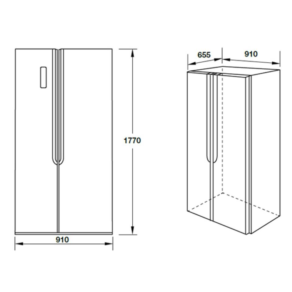Tủ lạnh Side By Side Hafele 562L HF-SBSI 534.14.020 (Hàng trưng bày)-duoc-ban-tai-CÔNG TY TNHH TM-DV 462