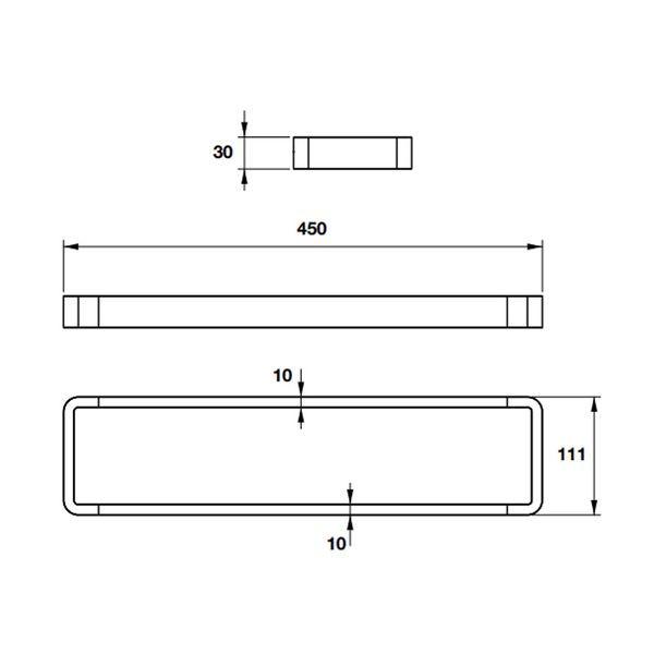 Thanh treo khăn đơn 450mm Hafele 495.80.235 (Hàng Giảm Giá)-duoc-ban-tai-CÔNG TY TNHH TM-DV 462