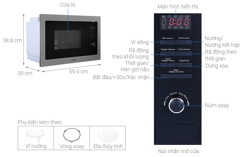 Lò Vi Sóng Kết Hợp Nướng Âm Tủ HM-B38A Hafele 535.34.000 (Hàng giảm giá)-duoc-ban-tai-CÔNG TY TNHH TM-DV 462