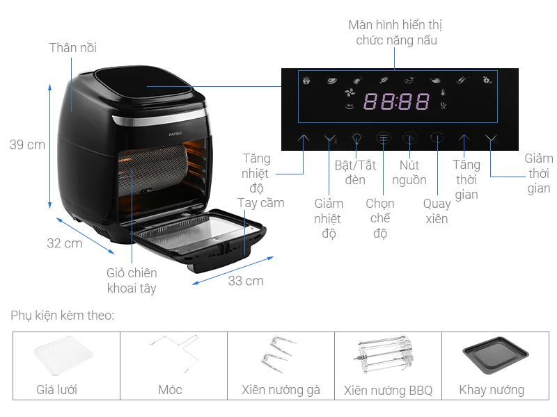 Nồi chiên không dầu Hafele AF-602A 535.43.711 (Hàng trưng bày)-duoc-ban-tai-CÔNG TY TNHH TM-DV 462