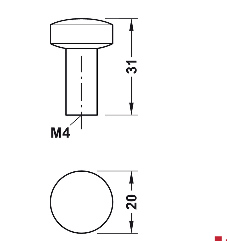 Tay Nắm Tủ Hợp Kim Kẽm dạng Núm H1340 Hafele 110.35.771-duoc-ban-tai-CÔNG TY TNHH TM-DV 462