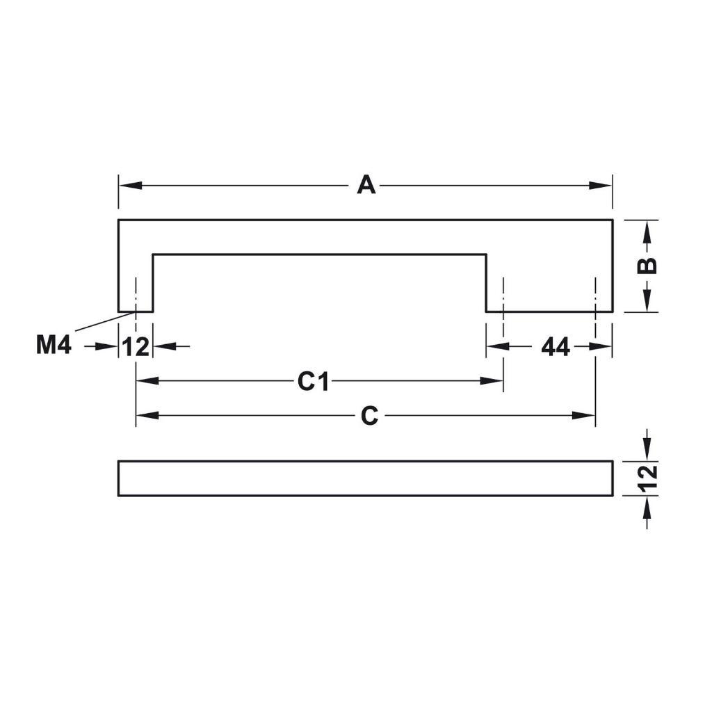 Tay Nắm Tủ Mạ Chrome B Hafele 110.34.257 (Hàng Giảm Giá)-duoc-ban-tai-CÔNG TY TNHH TM-DV 462