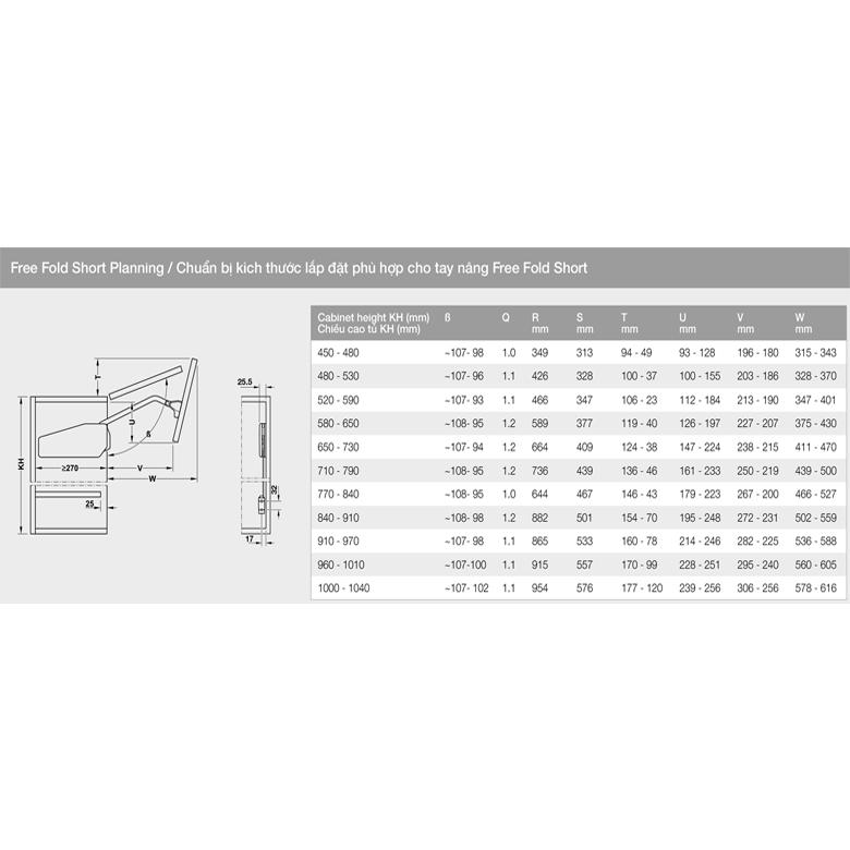 Tay Nâng Free Fold Short D4fs Nắp Trắng Hafele 493.05.891 (Hàng Giảm Giá)-duoc-ban-tai-CÔNG TY TNHH TM-DV 462