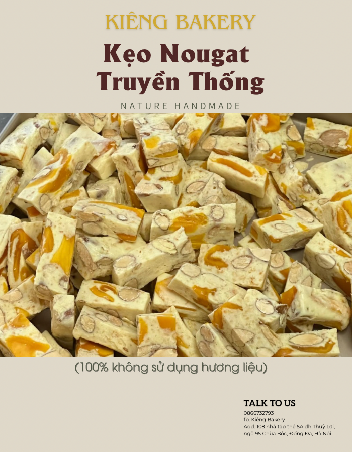 Nougat truyền thống 250g-duoc-ban-tai-Kiêng Bakery