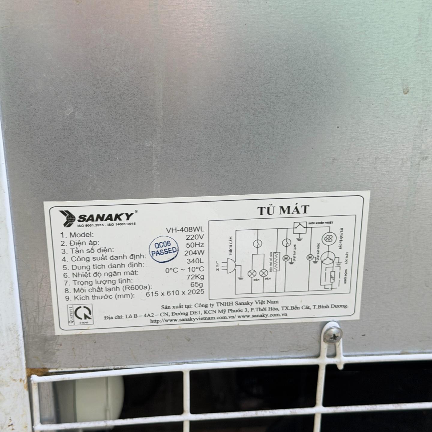 Tủ mát Sanaky 2 cánh trên dứoi Vh408WL ( qsd) -duoc-ban-tai-Điện Máy Thiên Gia Hân
