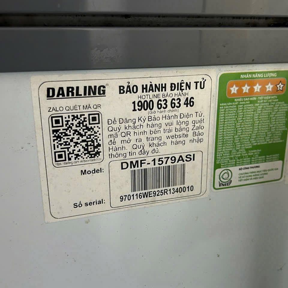Tủ đông 3 cánh Darling dmf 1579asi lướt bhh-duoc-ban-tai-Điện Máy Thiên Gia Hân