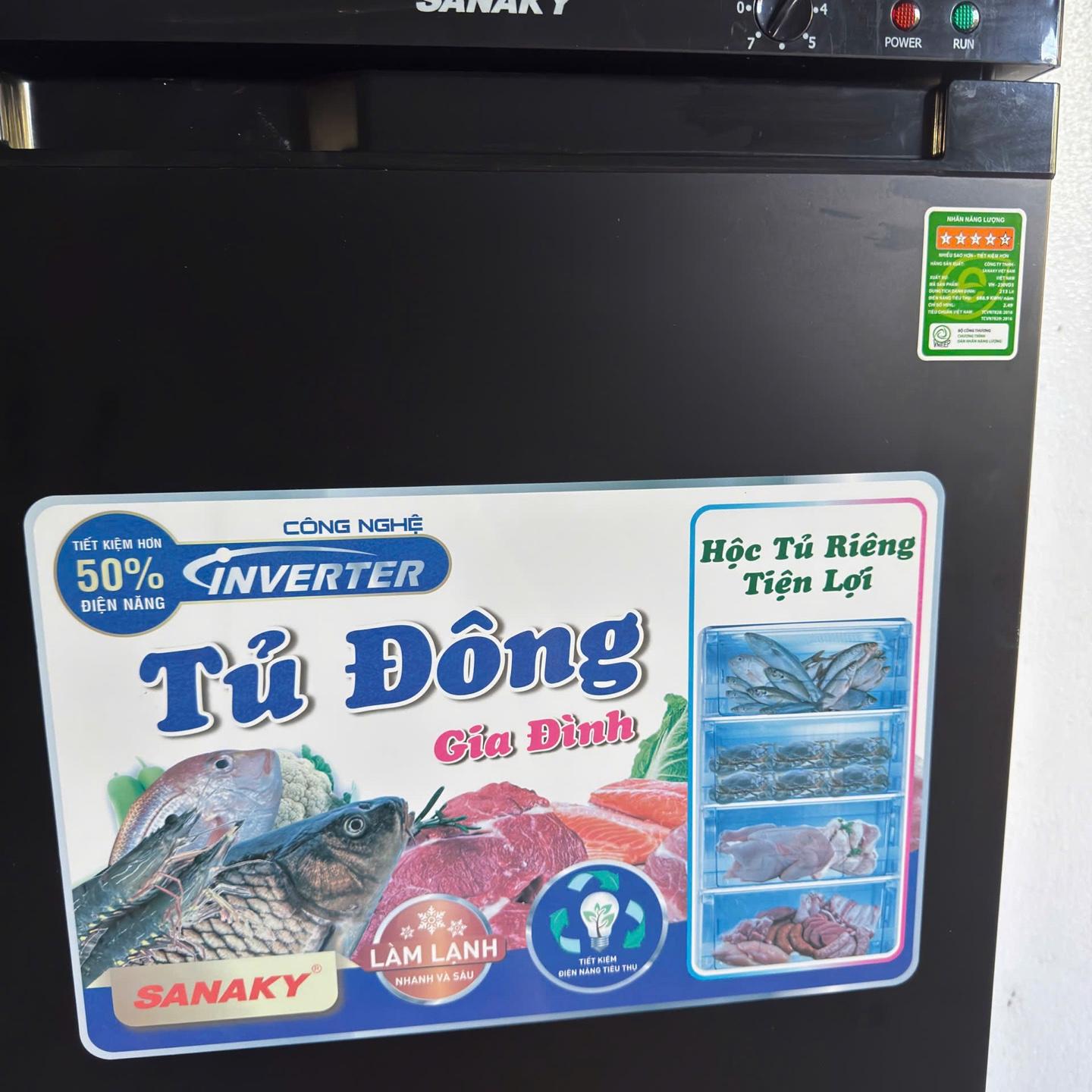 Tủ đông đứng sanaky inverter 7 hộc 230 lít-duoc-ban-tai-Điện Máy Thiên Gia Hân