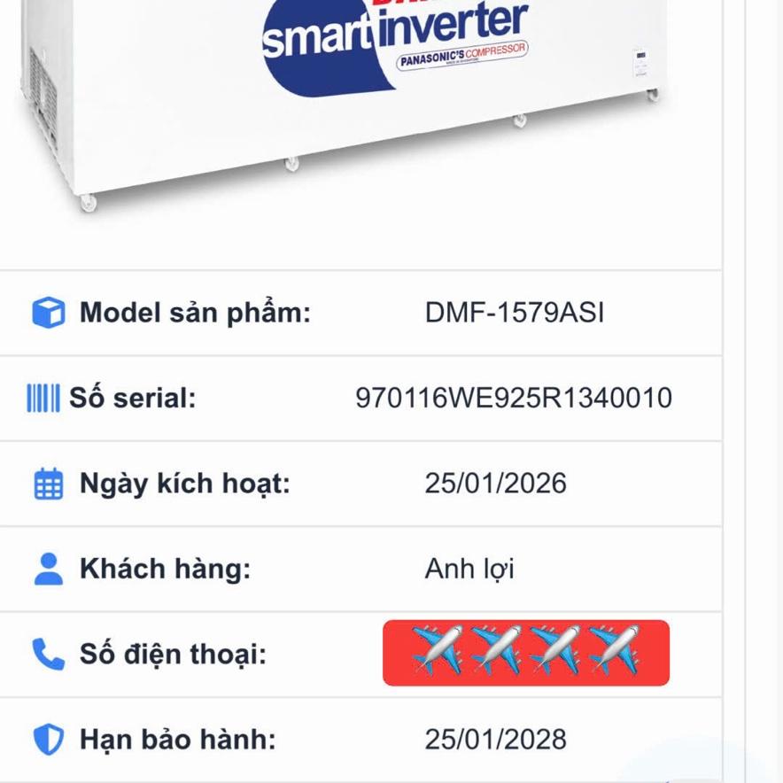 Tủ đông 3 cánh Darling dmf 1579asi lướt bhh-duoc-ban-tai-Điện Máy Thiên Gia Hân