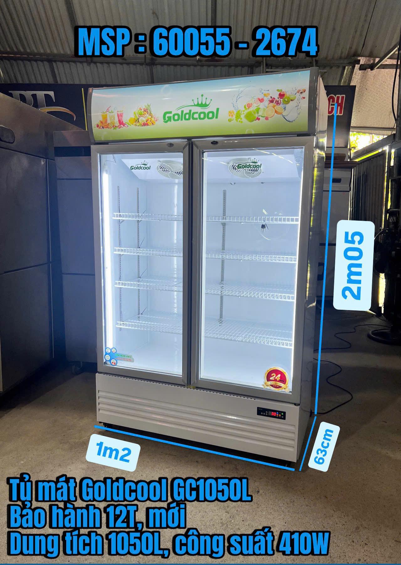 Tủ mát 2 cánh Kính Goldcool (KT: 1200 x 630 x 2050mm)-duoc-ban-tai-Điện Máy Thiên Gia Hân