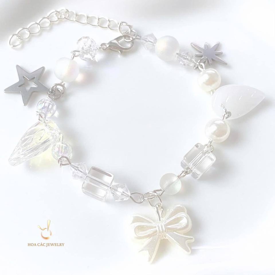 Vòng tay Nơ trắng, hồng, vàng 🎀 (dây xích)-duoc-ban-tai-Hoa Các Colour