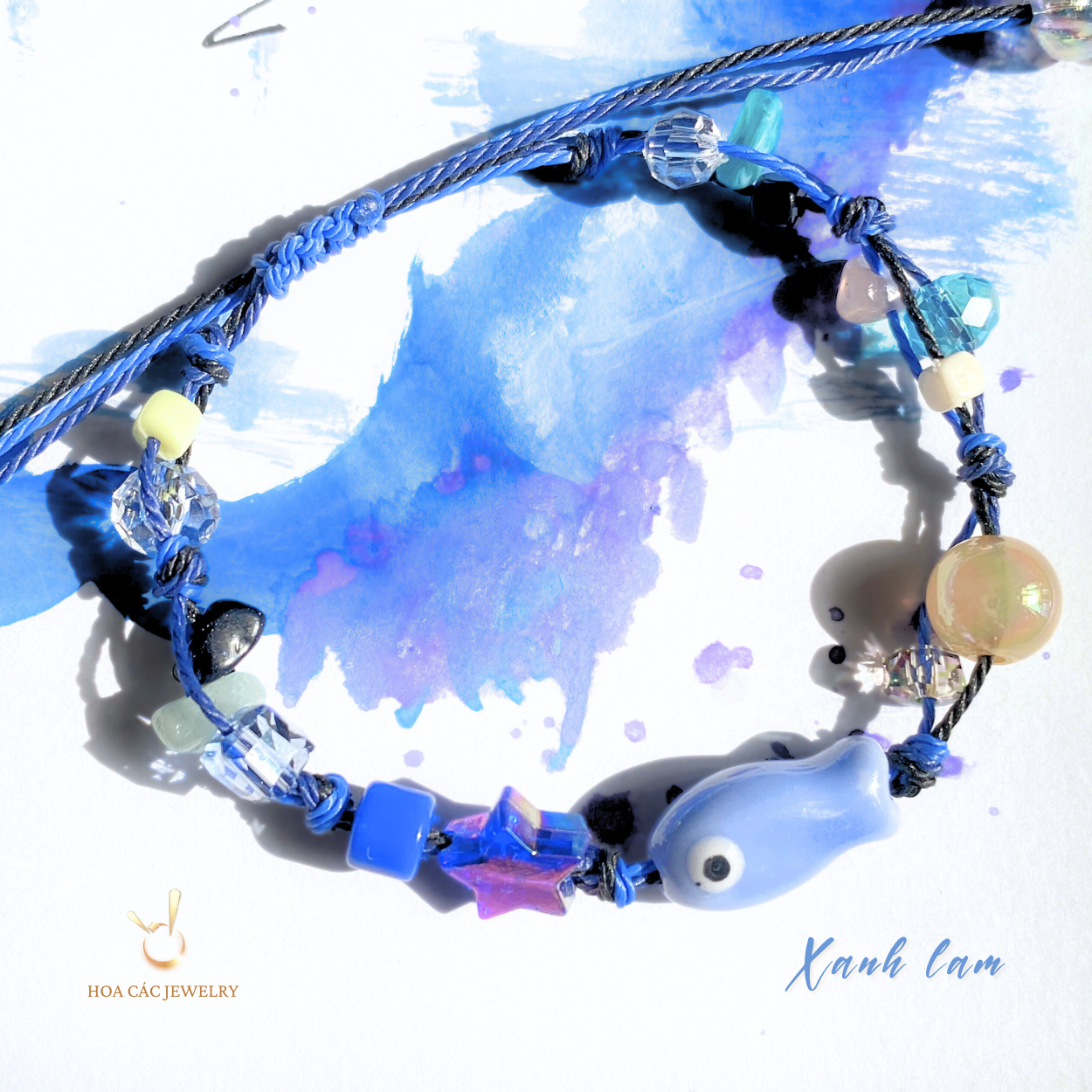 [BST HANDMADE] Vòng tay 𝐂𝐀́ 𝐗𝐀𝐍𝐇 – 𝐌𝐀̆́𝐓 𝐐𝐔𝐘̉ 𝐇𝐎̣̂ 𝐌𝐄̣̂𝐍𝐇 💙✨-duoc-ban-tai-Hoa Các Colour