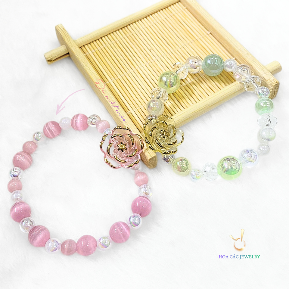 Vòng tay "HOA HỒNG" (vàng, hồng, xanh lá)-duoc-ban-tai-Hoa Các Colour