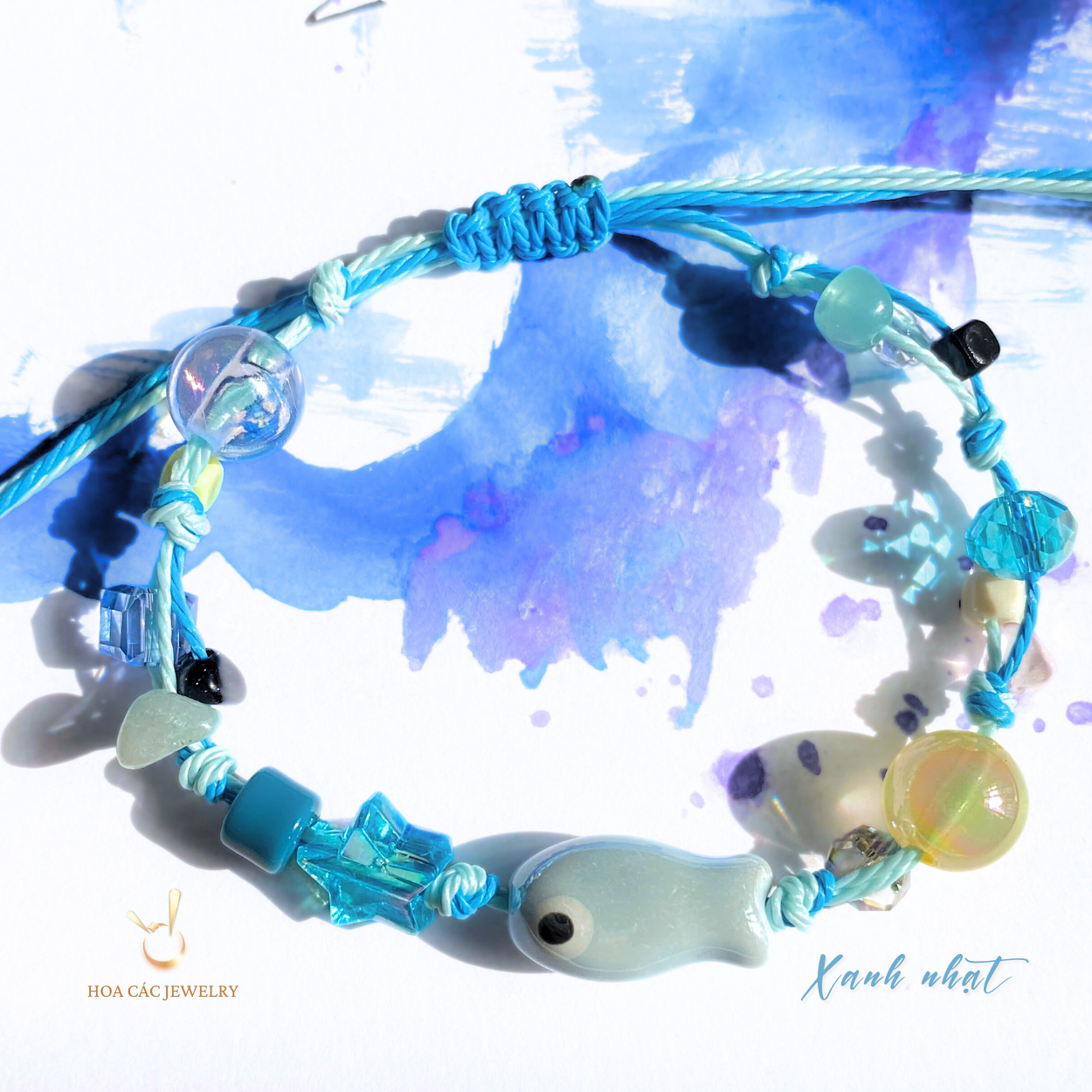 [BST HANDMADE] Vòng tay 𝐂𝐀́ 𝐗𝐀𝐍𝐇 – 𝐌𝐀̆́𝐓 𝐐𝐔𝐘̉ 𝐇𝐎̣̂ 𝐌𝐄̣̂𝐍𝐇 💙✨-duoc-ban-tai-Hoa Các Colour