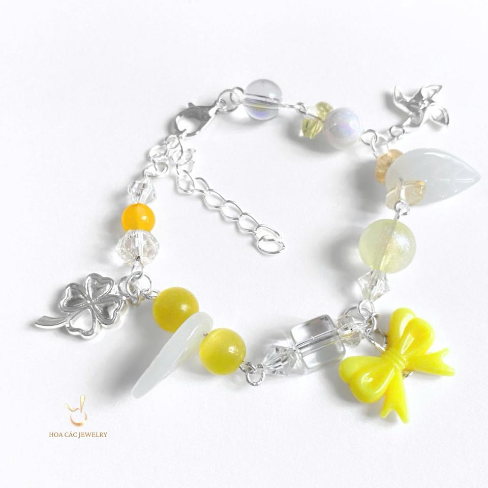 Vòng tay Nơ trắng, hồng, vàng 🎀 (dây xích)-duoc-ban-tai-Hoa Các Colour