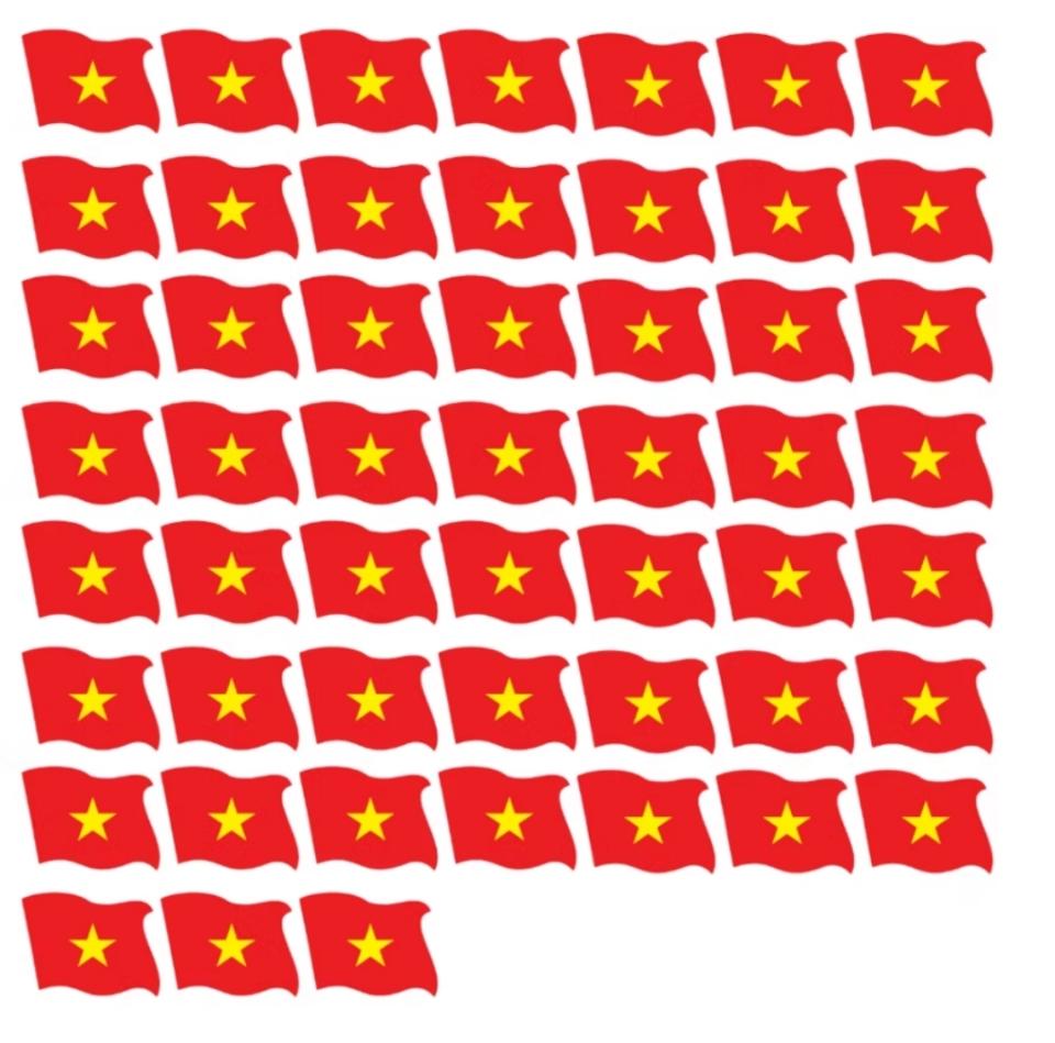 Sticker cờ đỏ sao vàng 10psc-duoc-ban-tai-KHO SỈ MINH TUỆ