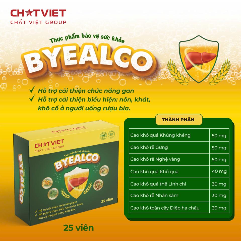 BYEALCO- Hỗ Trợ Giải Rượu, Cải Thiện Chức Năng Gan-duoc-ban-tai-HẬU HOÀNG STORE