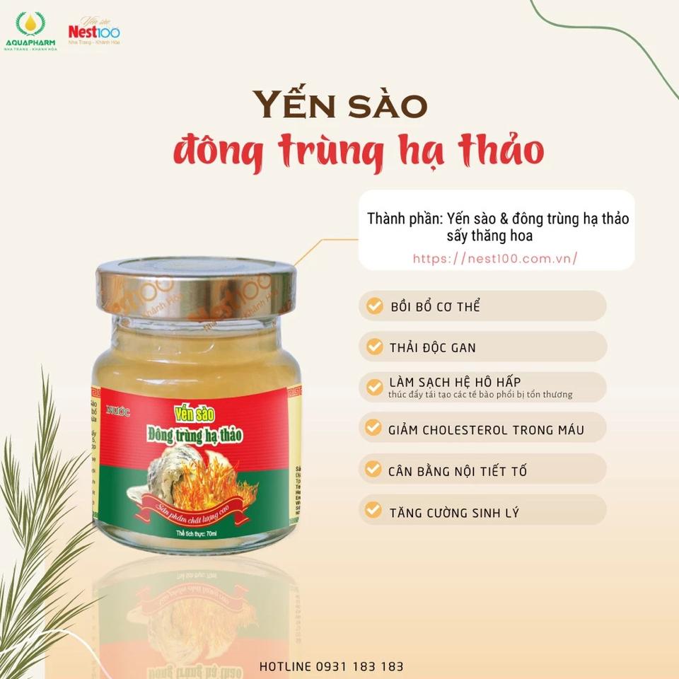 Yến Sào Đông Trùng Hạ Thảo-Hộp 6 lọ-duoc-ban-tai-HẬU HOÀNG STORE