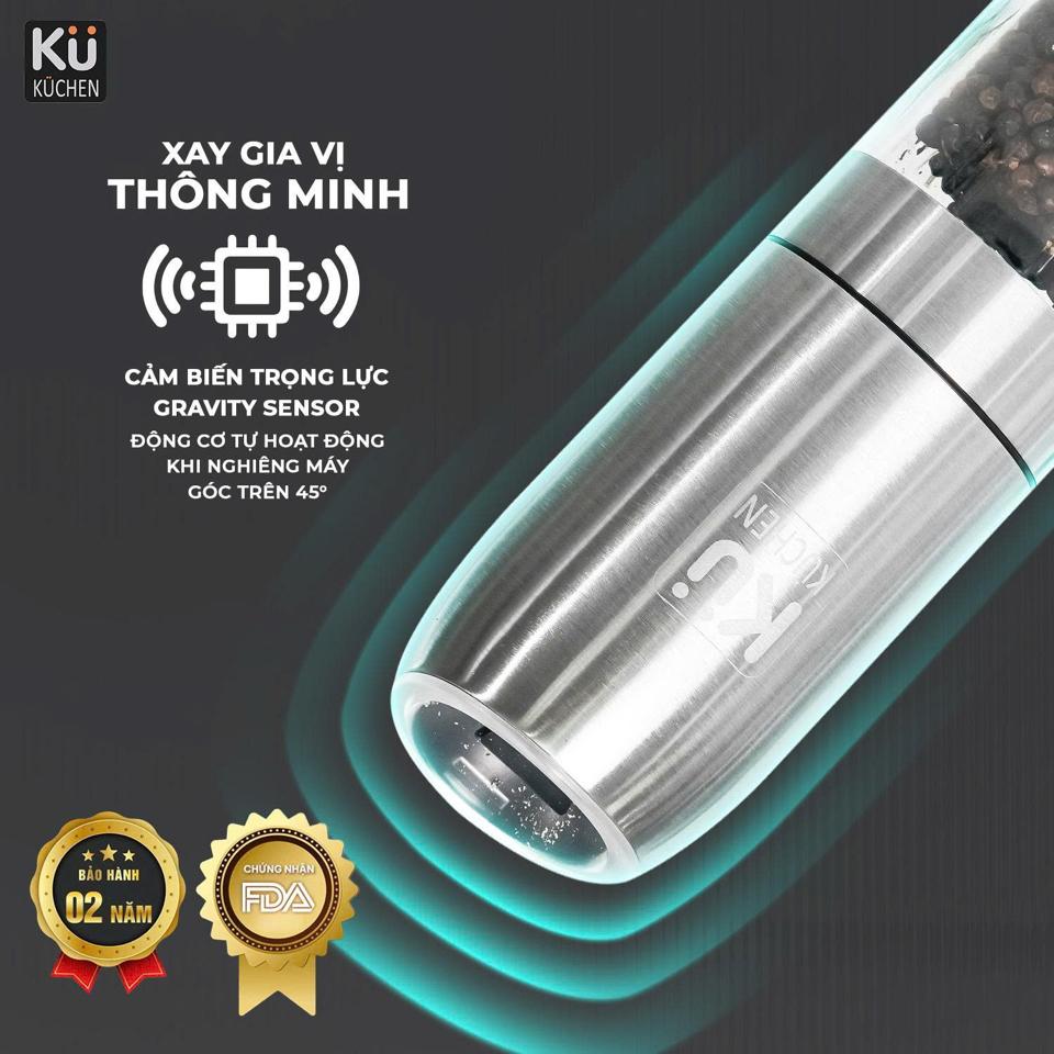 Máy Xay Tiêu ,Muối Tự Động KUCHEN KYMQ-63B-duoc-ban-tai-HẬU HOÀNG STORE
