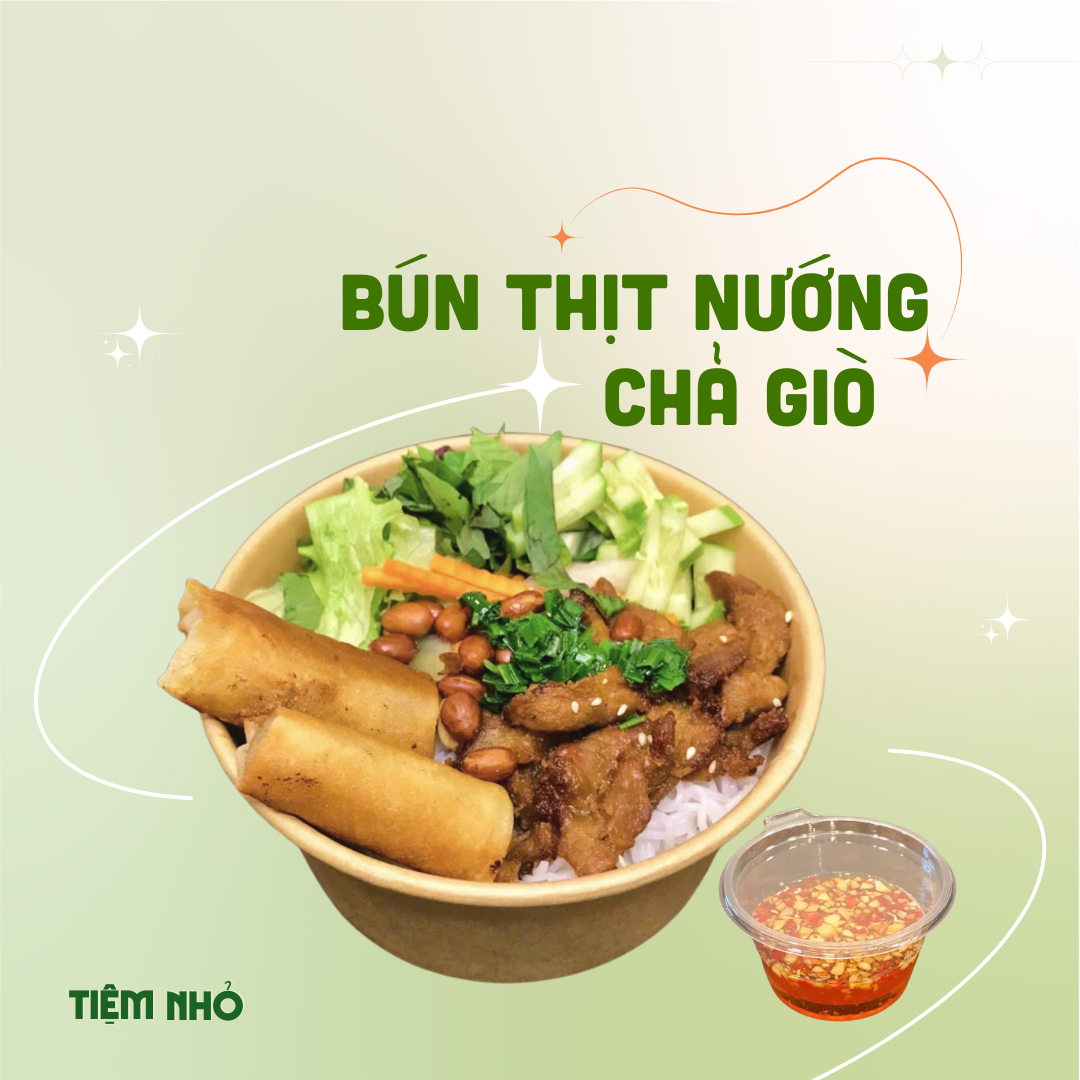 Bún thịt nướng chả giò Tiệm Nhỏ-duoc-ban-tai-TIỆM NHỎ