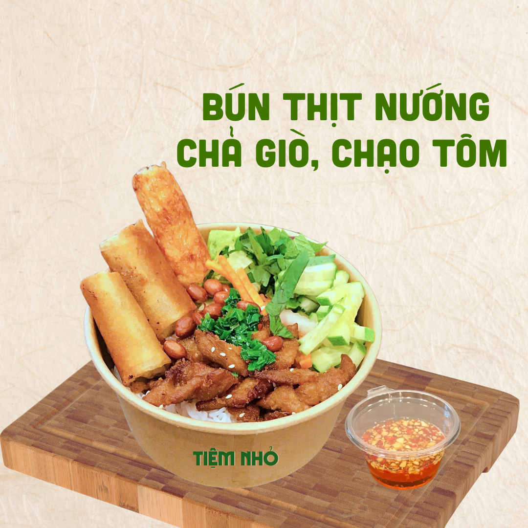 Bún thịt nướng chạo tôm (LV)-duoc-ban-tai-TIỆM NHỎ