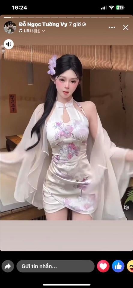 Váy sườn xám + áo choàng-duoc-ban-tai-Do Ngoc Tuong Vy Store