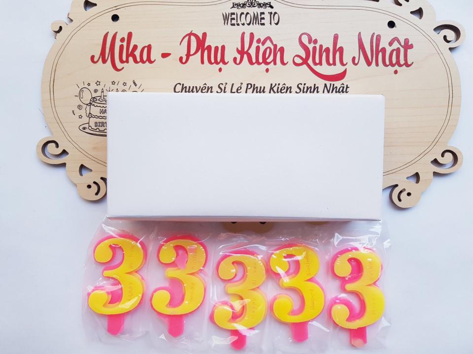 Nến số 3-duoc-ban-tai-Mika - Phụ Kiện Sinh Nhật