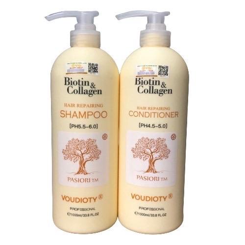 CẶP DẦU GỘI XẢ BIOTIN COLLAGEN VÀNG SIÊU MỀM MƯỢT 1000ML - PASIORI-duoc-ban-tai-CÔNG TY TNHH PHÚC HIỀN