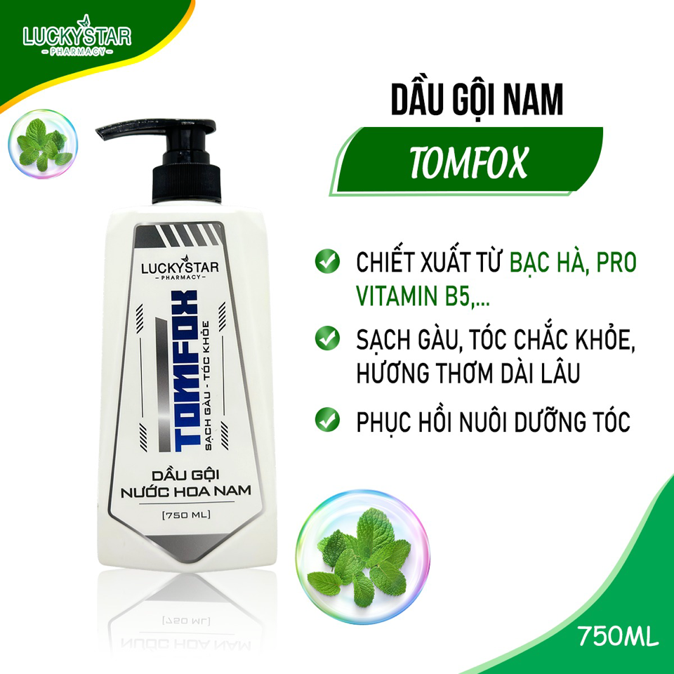 DẦU GỘI NƯỚC HOA NAM CAO CẤP TOMFOX 750ML (Khuyến mãi: tặng SỮA TẮM NƯỚC HOA TOMFOX 750ml)-duoc-ban-tai-CÔNG TY TNHH PHÚC HIỀN