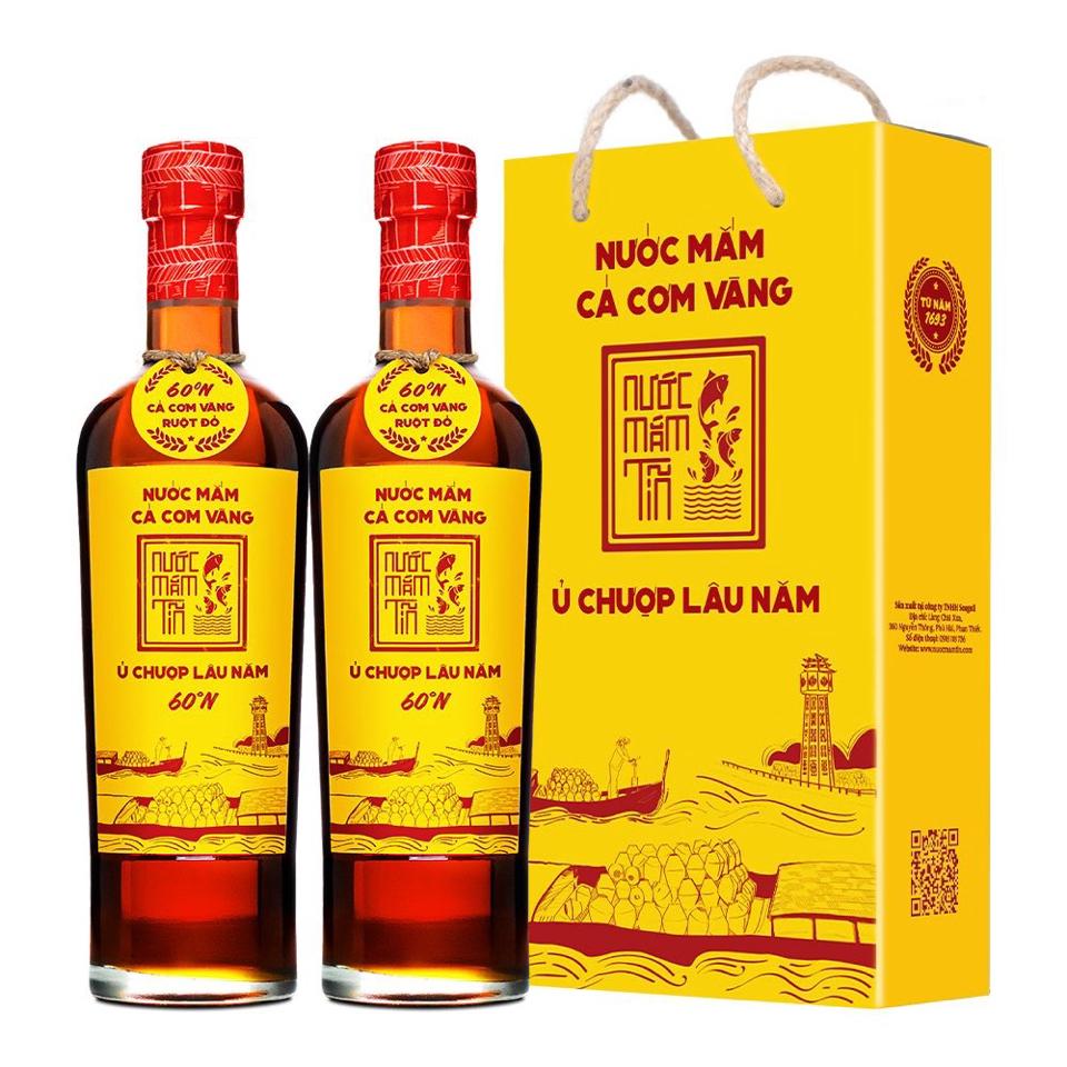 [COMBO 2 CHAI] NƯỚC MẮM TĨN CÁ CƠM VÀNG RUỘT ĐỎ ĐỘ ĐẠM 60N CHAI THỦY TINH 500ML - NƯỚC MẮM TĨN-duoc-ban-tai-CÔNG TY TNHH PHÚC HIỀN