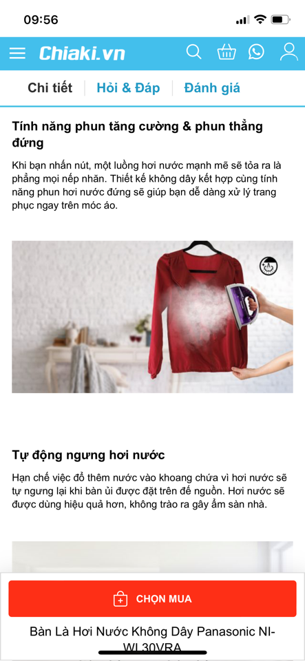 Bàn Là Hơi Nước Không Dây Panasonic NI-WL30VRA-duoc-ban-tai-TINH HOA NHẬT BẢN