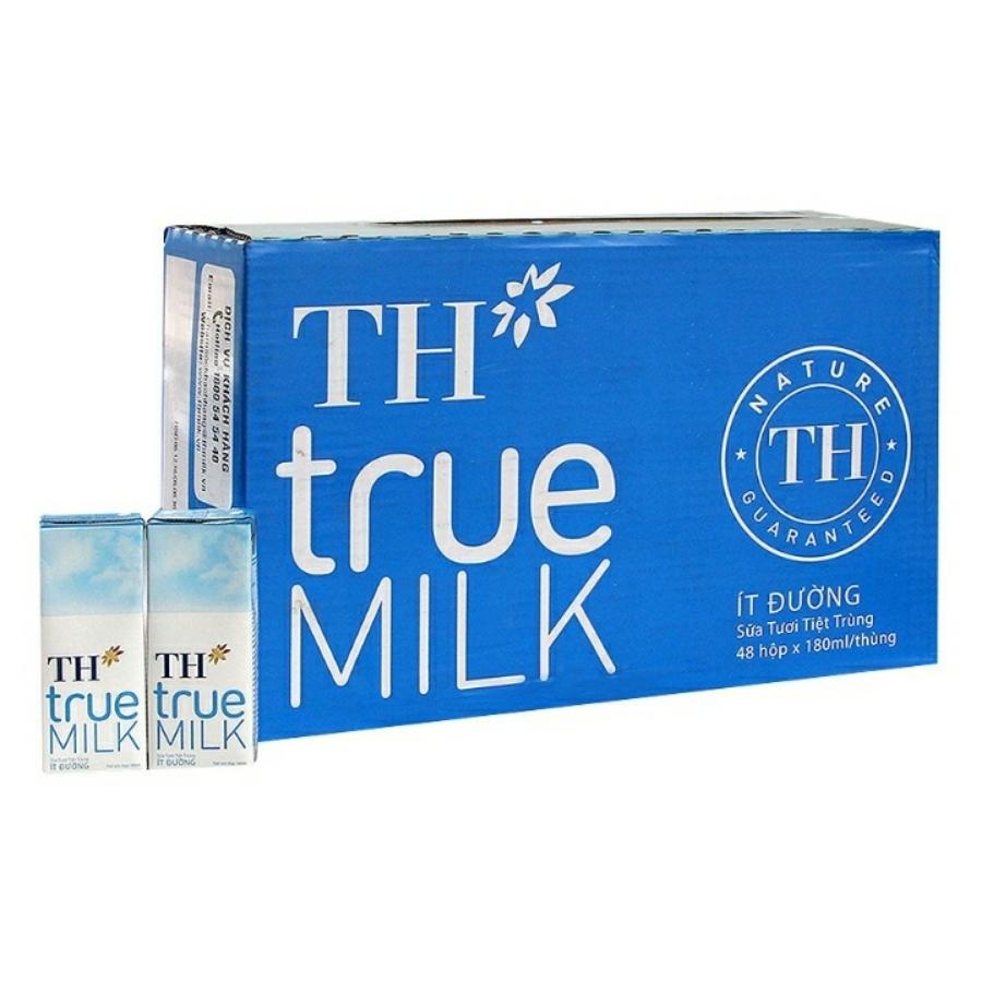 Thùng Sttt TH truemilk ít đường hộp 180ml-duoc-ban-tai-HKD CỬA HÀNG DIỆU THƯ