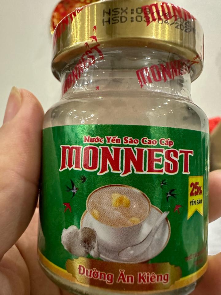 Lọ kiêng Monnest 25%-duoc-ban-tai-NPP BẢO CHÂU HP PHÂN PHỐI YẾN SÀO CAO CẤP SUNNEST MONNEST