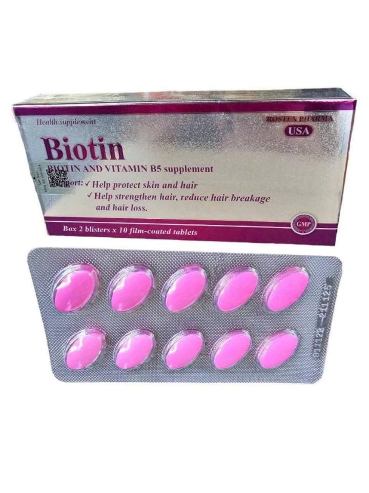 .Biotin vĩ (20v) Hồng.-duoc-ban-tai-💊 Đóng Toa  (Ship cod toàn quốc) 💊