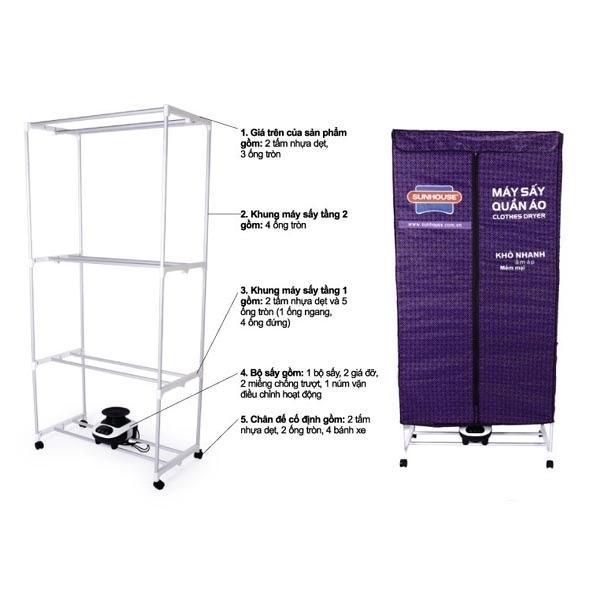 Tủ sấy quần áo Sunhouse SHD2707-duoc-ban-tai-VINHTÂM MEDIA MART