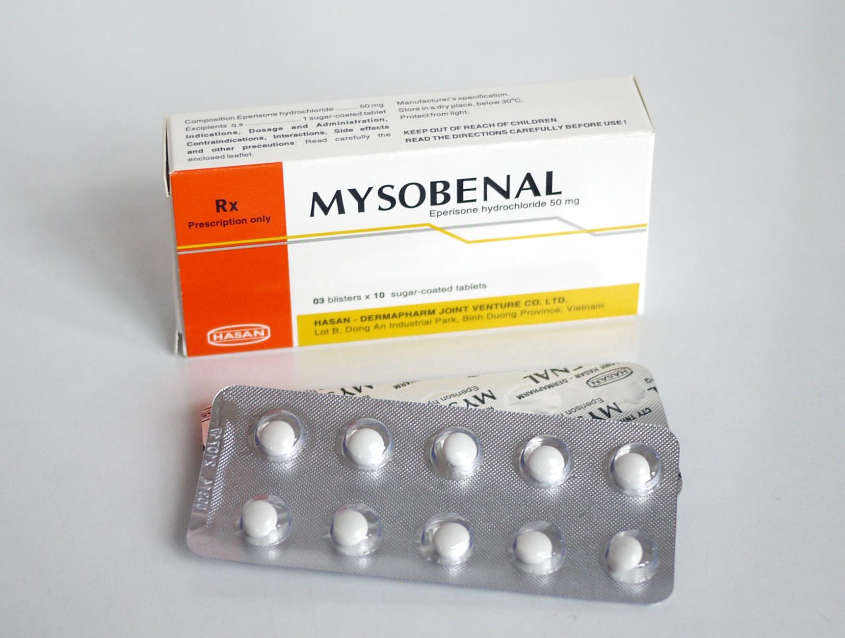 Mysobenal 50 (Eperison 50mg) H/50v Hasan-duoc-ban-tai-QUẦY THUỐC MỸ AN 2