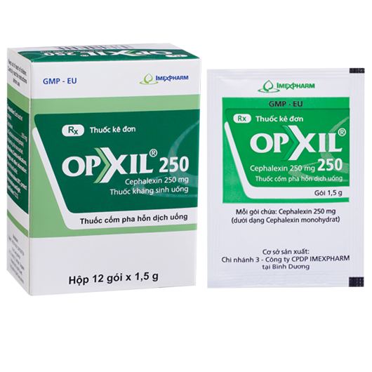 Opxil 250 (Cefalexin 250mg) H/12g IMP-duoc-ban-tai-QUẦY THUỐC MỸ AN 2