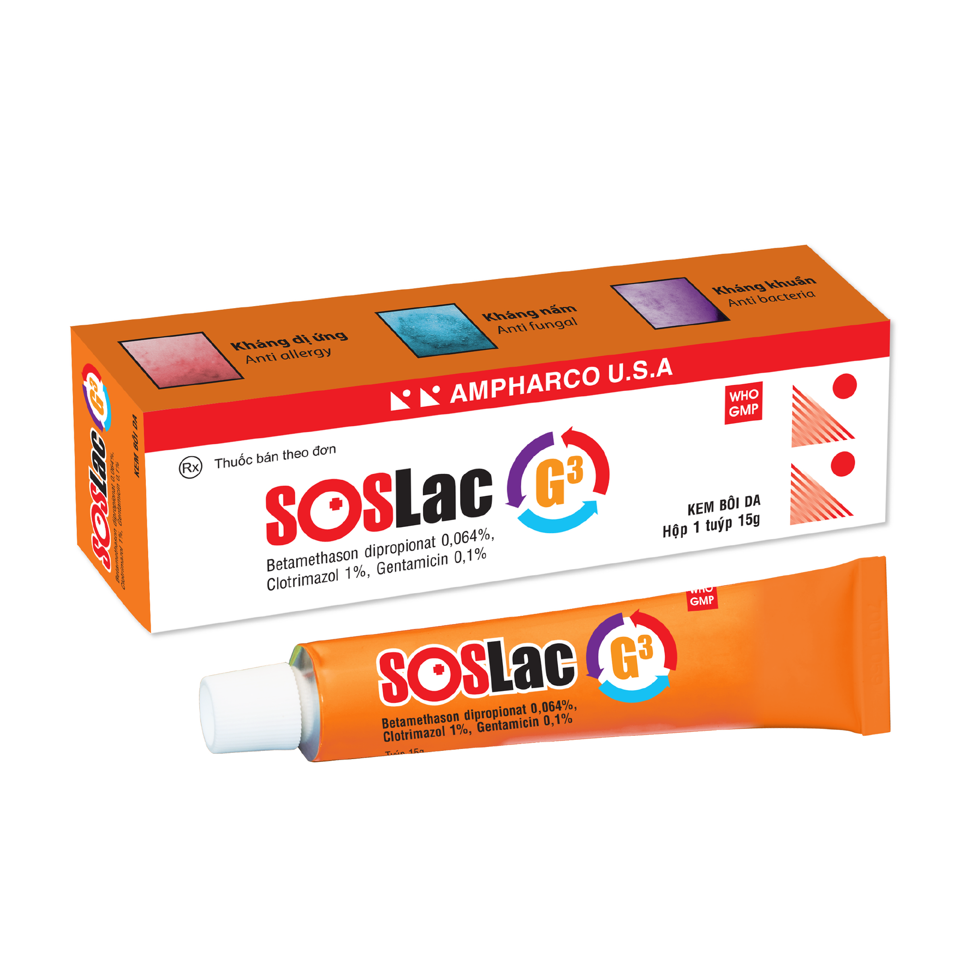 Soslac G T/15g Ampharco-duoc-ban-tai-CÔNG TY TNHH DƯỢC PHẨM THÁI PHÚC AN