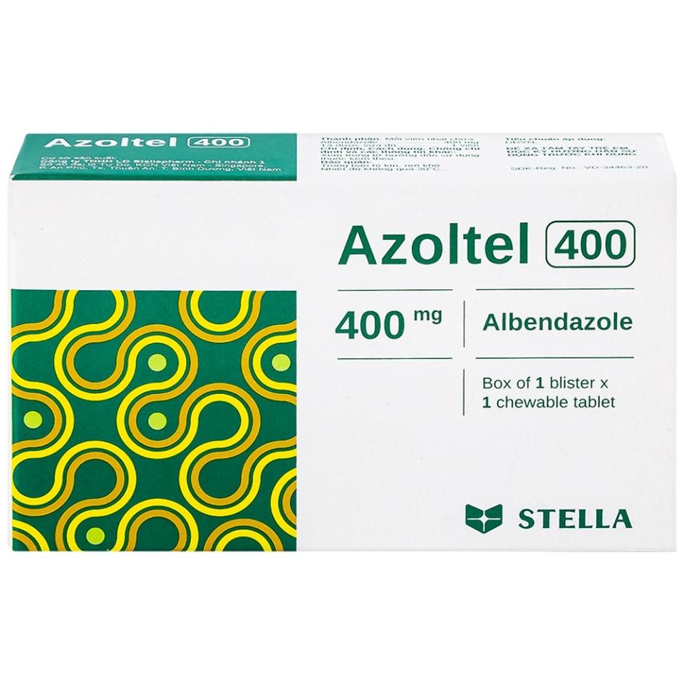 Azoltel (Albendazol 400mg) H/1 viên Stella-duoc-ban-tai-QUẦY THUỐC MỸ AN 2