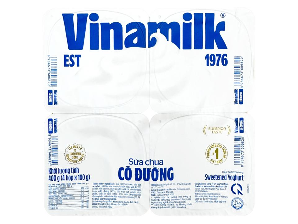Sữa chua Vinamilk có đường (100gr)-duoc-ban-tai-Tạp Hoá Nguyên Ngọc