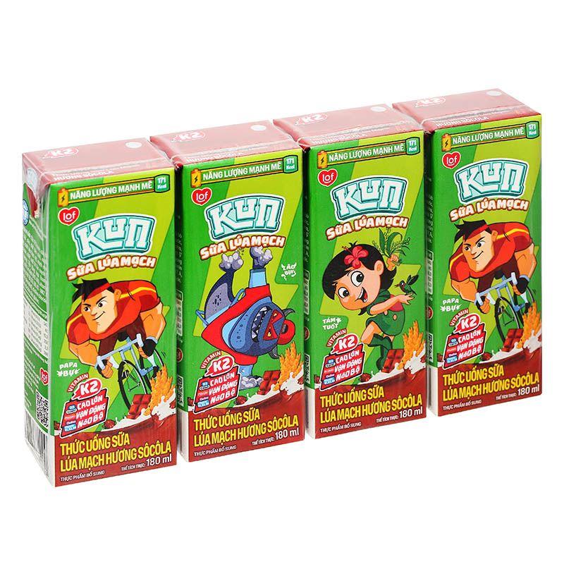 Sữa Kun Socola Lúa Mạch (180ml)-duoc-ban-tai-Tạp Hoá Nguyên Ngọc