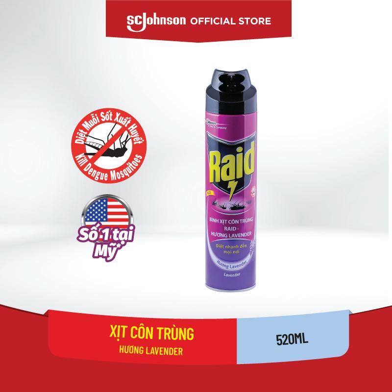 Xịt muỗi Raid Lavender (520ml)-duoc-ban-tai-Tạp Hoá Nguyên Ngọc